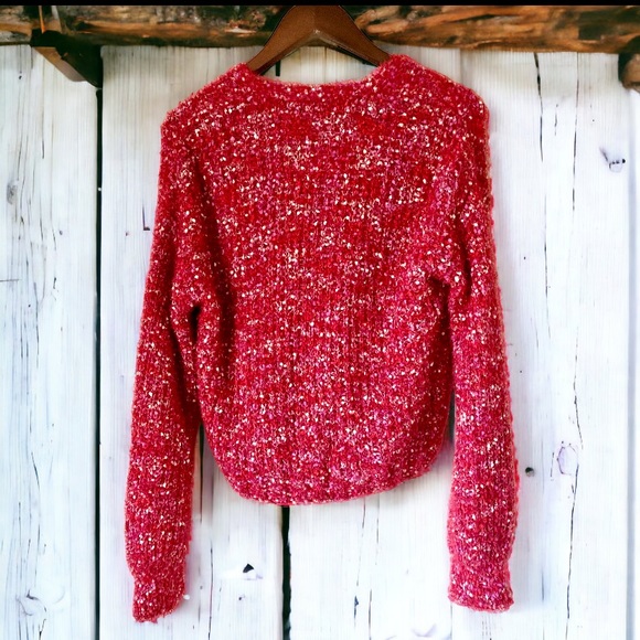 Ransom Red & White Cardigan Size Small - Picture 2 of 8